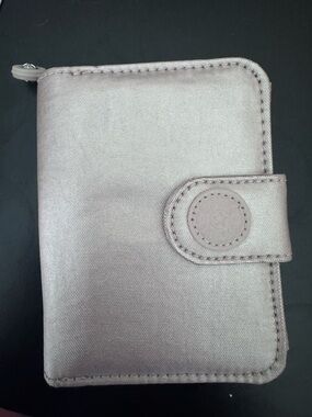 Kipling Metallic Light Rose Compact Wallet with Snap Tab